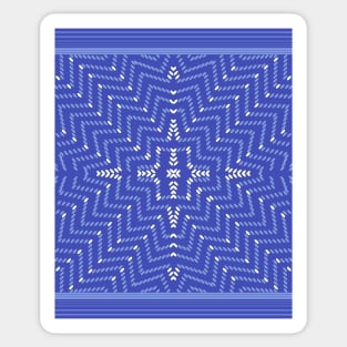 Shibori Ikat Indigo Blue Pattern Sticker